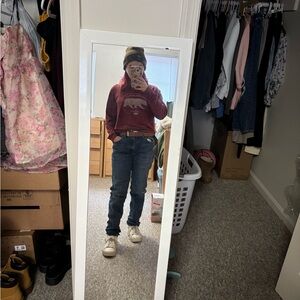 American eagle blue jeans / Levi’s shirt